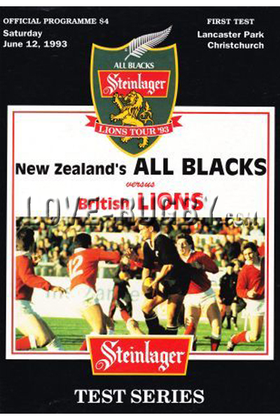 1993 New Zealand v British Lions  Rugby Programme